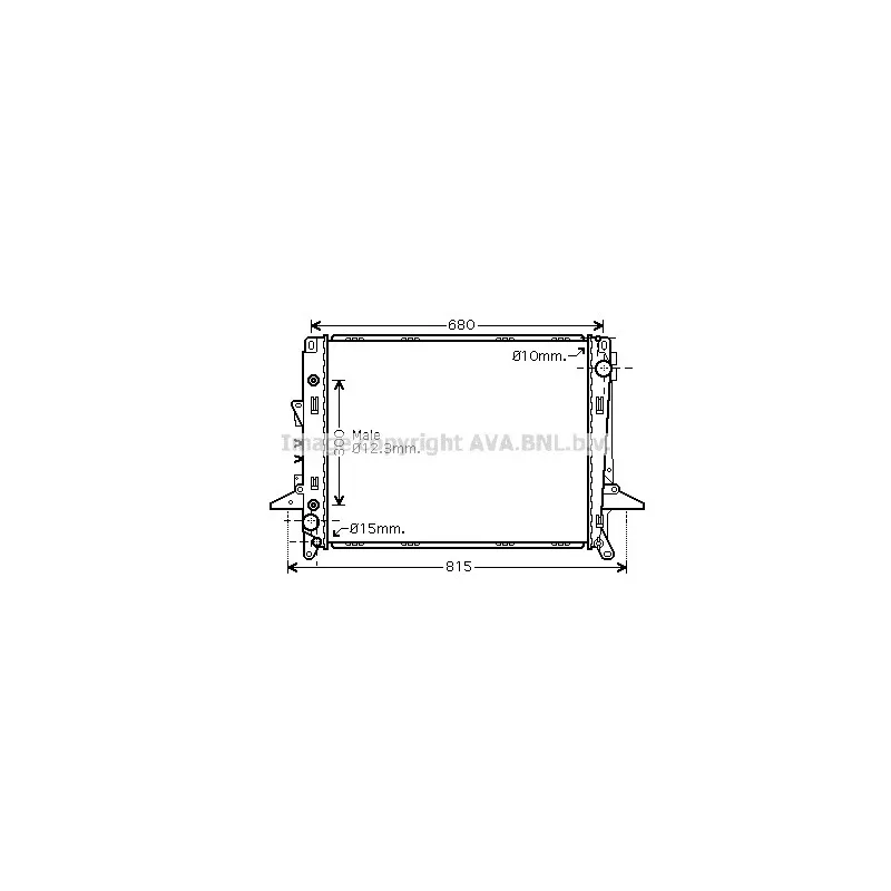 Radiateur, refroidissement du moteur AVA QUALITY COOLING AU2197