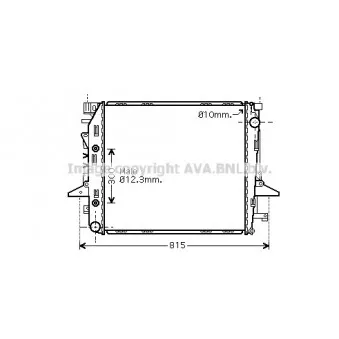 Radiateur, refroidissement du moteur AVA QUALITY COOLING AU2198