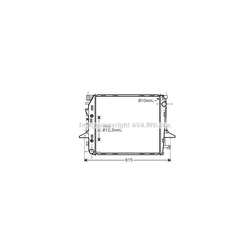 Radiateur, refroidissement du moteur AVA QUALITY COOLING AU2198