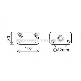 Radiateur d'huile de boîte automatique AVA QUALITY COOLING AU3205