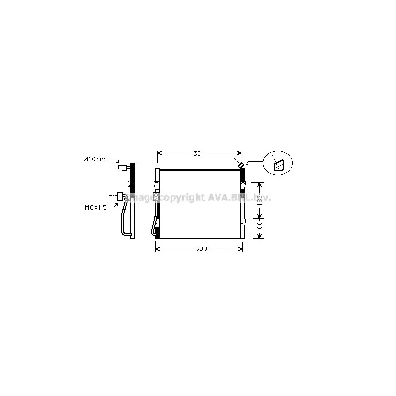 Condenseur, climatisation AVA QUALITY COOLING AU5135