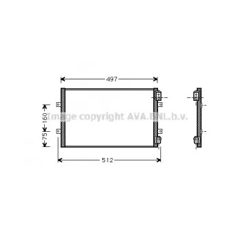 Condenseur, climatisation AVA QUALITY COOLING AU5142