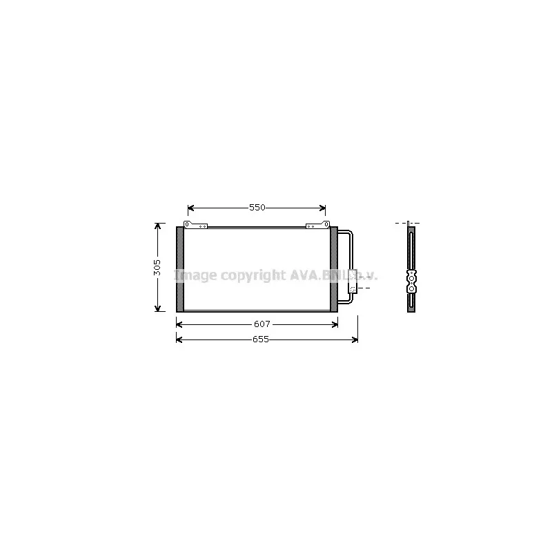 Condenseur, climatisation AVA QUALITY COOLING AU5148
