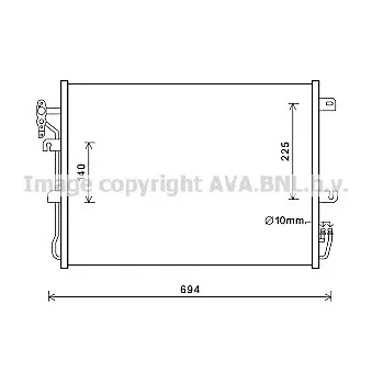 Condenseur, climatisation AVA QUALITY COOLING AU5215