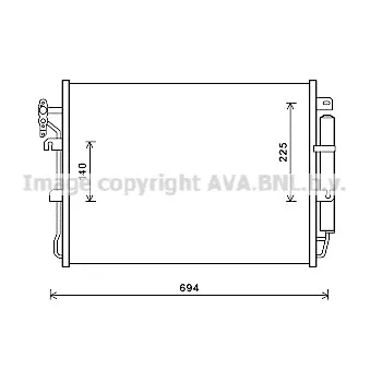 Condenseur, climatisation AVA QUALITY COOLING AU5215D