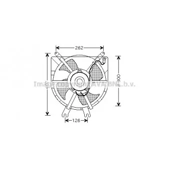 Ventilateur, refroidissement du moteur AVA QUALITY COOLING AU7503