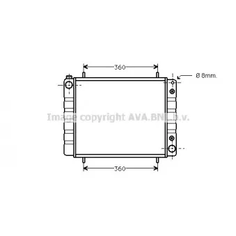 Radiateur, refroidissement du moteur AVA QUALITY COOLING AUA2084