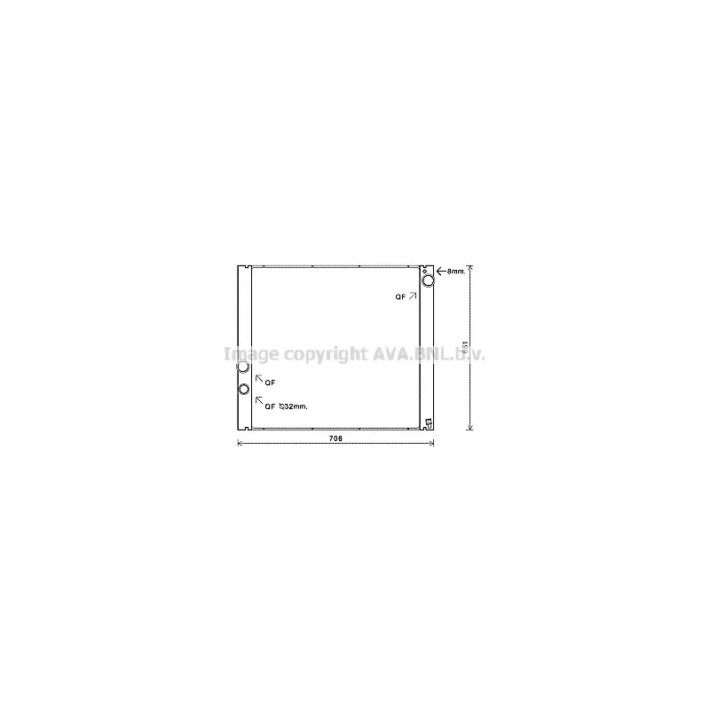 Radiateur, refroidissement du moteur AVA QUALITY COOLING AUA2207