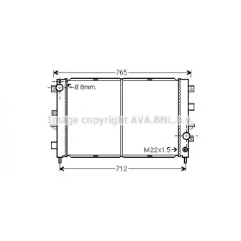 Radiateur, refroidissement du moteur AVA QUALITY COOLING AUA2220