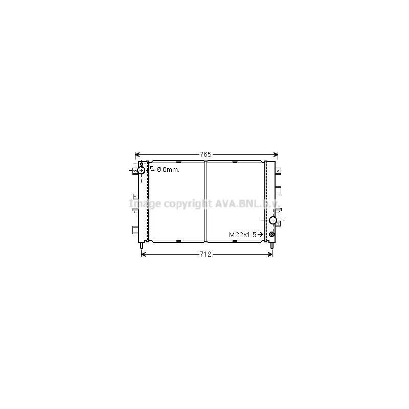 Radiateur, refroidissement du moteur AVA QUALITY COOLING AUA2220