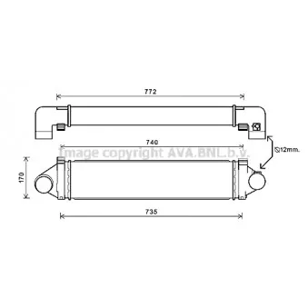 Intercooler, échangeur AVA QUALITY COOLING AUA4219