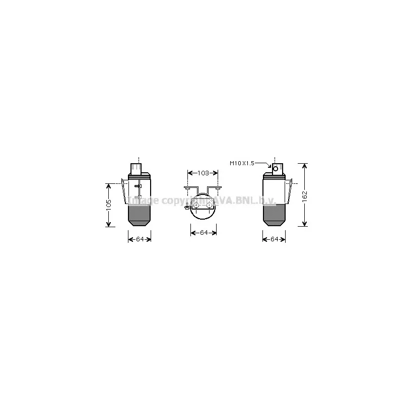 Filtre déshydratant, climatisation AVA QUALITY COOLING AUD170