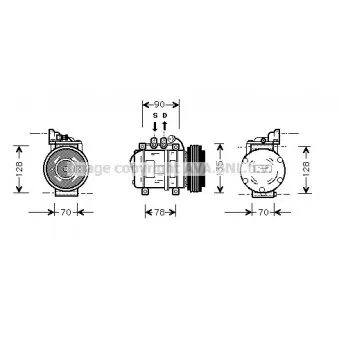 Compresseur, climatisation AVA QUALITY COOLING