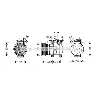 Compresseur, climatisation AVA QUALITY COOLING