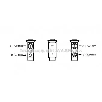 Détendeur, climatisation AVA QUALITY COOLING BW1362