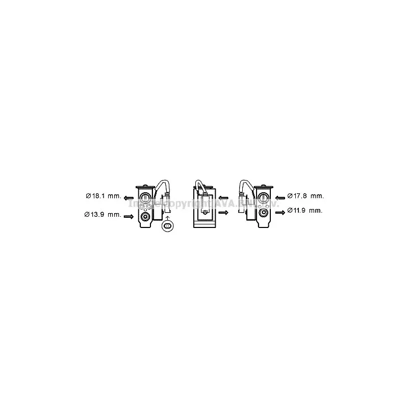 Détendeur, climatisation AVA QUALITY COOLING BW1431