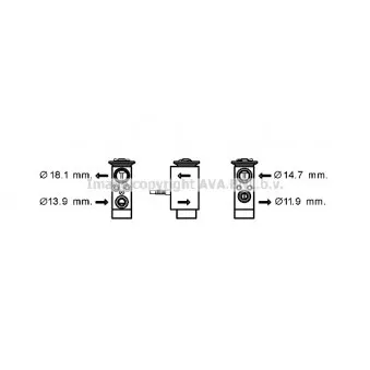 Détendeur, climatisation AVA QUALITY COOLING BW1432