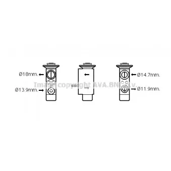 Détendeur, climatisation AVA QUALITY COOLING BW1441
