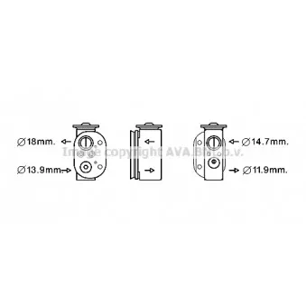 Détendeur, climatisation AVA QUALITY COOLING BW1497