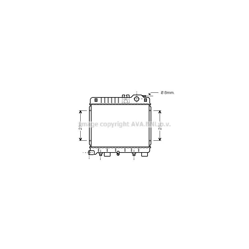 Radiateur, refroidissement du moteur AVA QUALITY COOLING BW2026