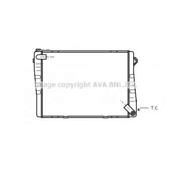 Radiateur, refroidissement du moteur AVA QUALITY COOLING BW2039