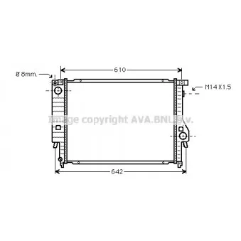 Radiateur, refroidissement du moteur AVA QUALITY COOLING BW2047