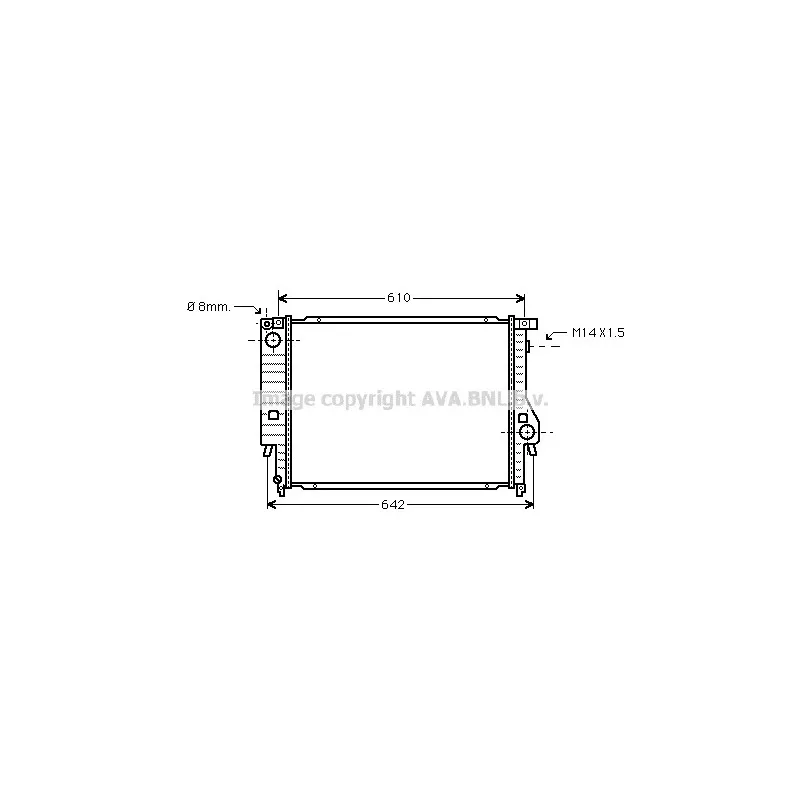 Radiateur, refroidissement du moteur AVA QUALITY COOLING BW2047