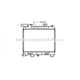 Radiateur, refroidissement du moteur AVA QUALITY COOLING BW2053