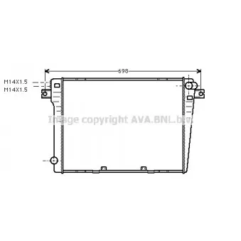 Radiateur, refroidissement du moteur AVA QUALITY COOLING BW2057