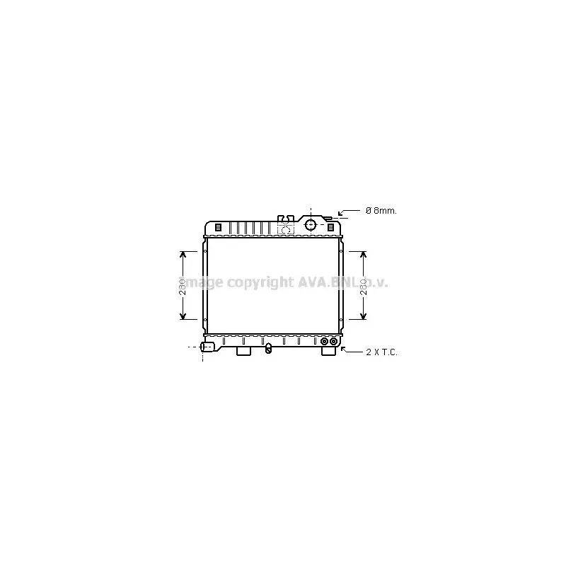 Radiateur, refroidissement du moteur AVA QUALITY COOLING BW2068