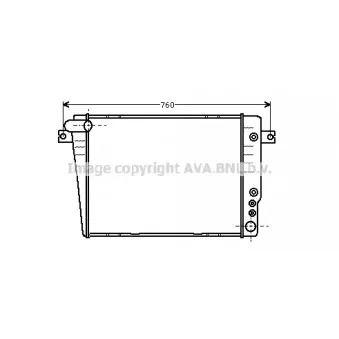 Radiateur, refroidissement du moteur AVA QUALITY COOLING BW2070