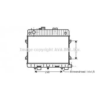 Radiateur, refroidissement du moteur AVA QUALITY COOLING BW2071