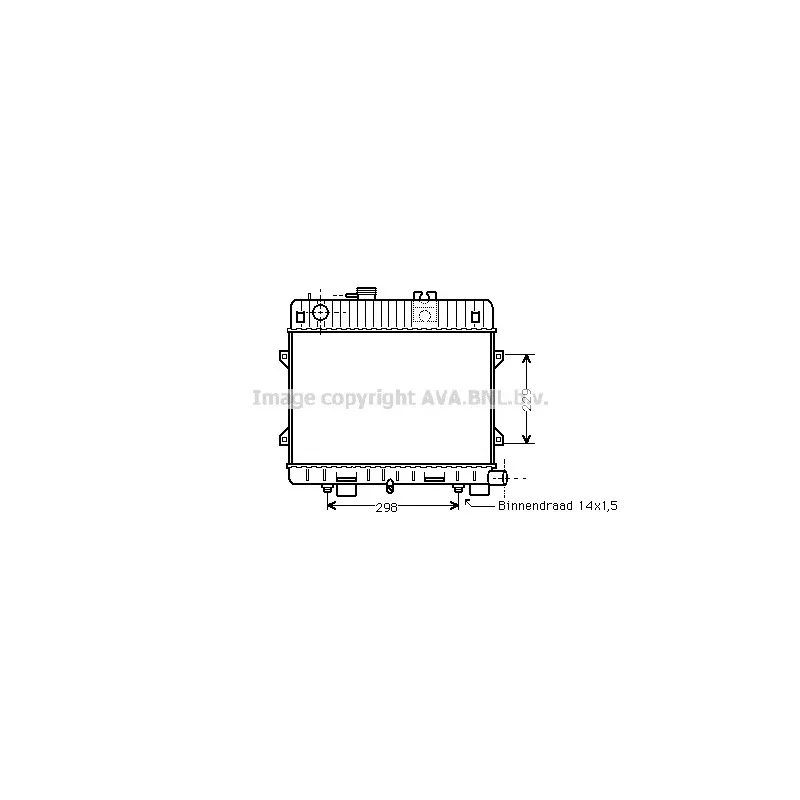 Radiateur, refroidissement du moteur AVA QUALITY COOLING BW2071