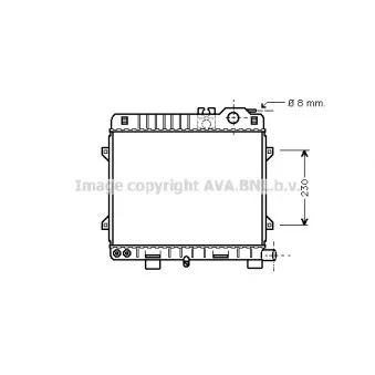 Radiateur, refroidissement du moteur AVA QUALITY COOLING BW2075