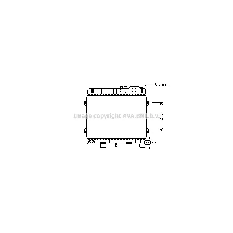 Radiateur, refroidissement du moteur AVA QUALITY COOLING BW2075