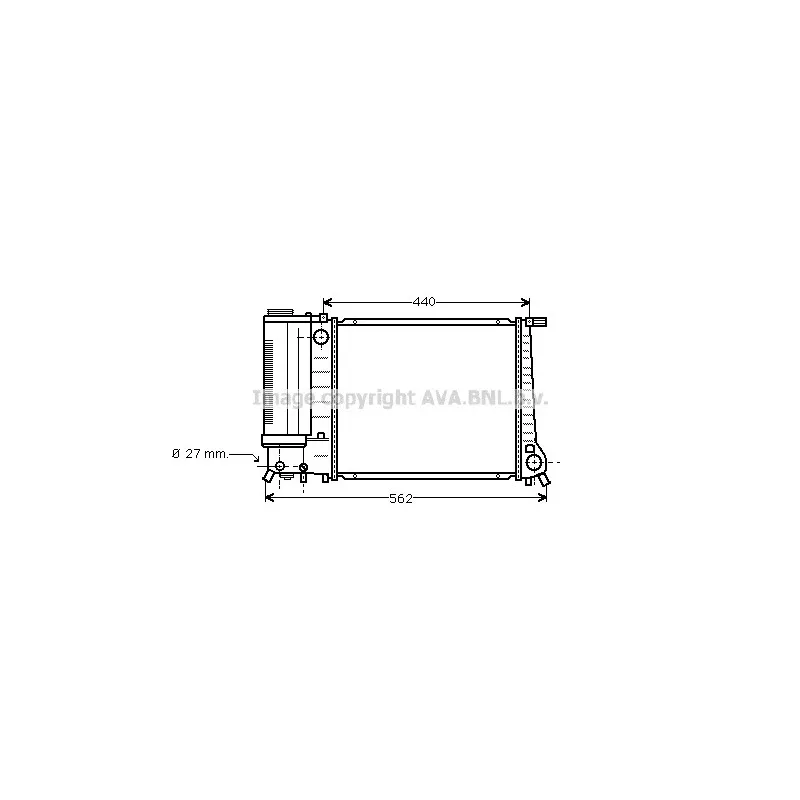 Radiateur, refroidissement du moteur AVA QUALITY COOLING BW2081