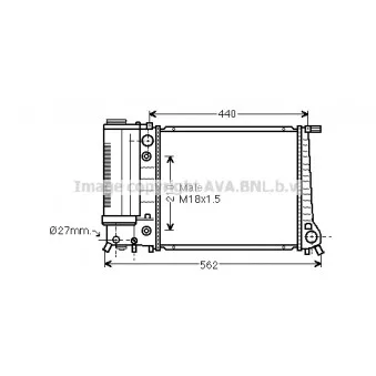 Radiateur, refroidissement du moteur AVA QUALITY COOLING BW2082