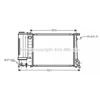 Radiateur, refroidissement du moteur AVA QUALITY COOLING BW2083