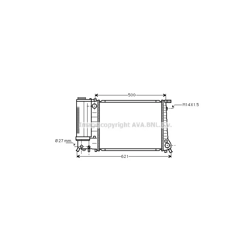 Radiateur, refroidissement du moteur AVA QUALITY COOLING BW2083
