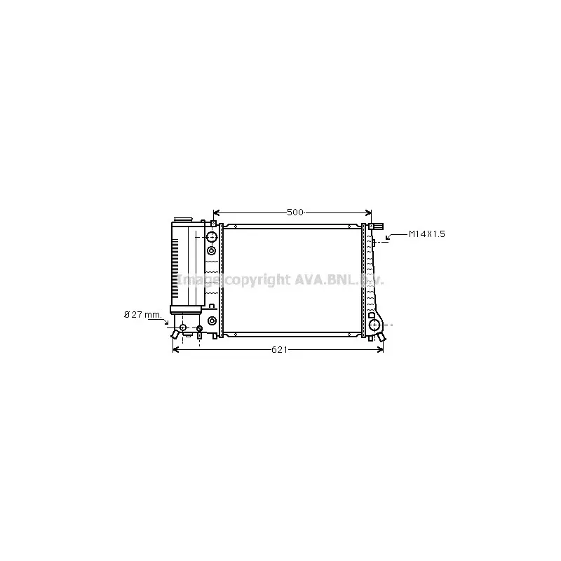 Radiateur, refroidissement du moteur AVA QUALITY COOLING BW2084