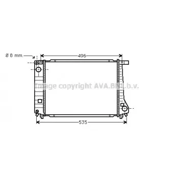 Radiateur, refroidissement du moteur AVA QUALITY COOLING BW2086
