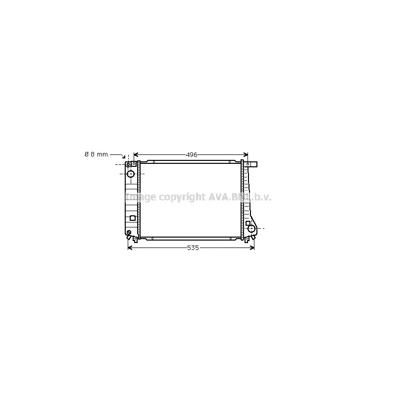 Radiateur, refroidissement du moteur AVA QUALITY COOLING BW2086