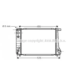 Radiateur, refroidissement du moteur AVA QUALITY COOLING BW2087