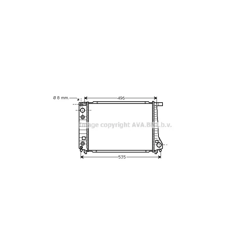 Radiateur, refroidissement du moteur AVA QUALITY COOLING BW2087