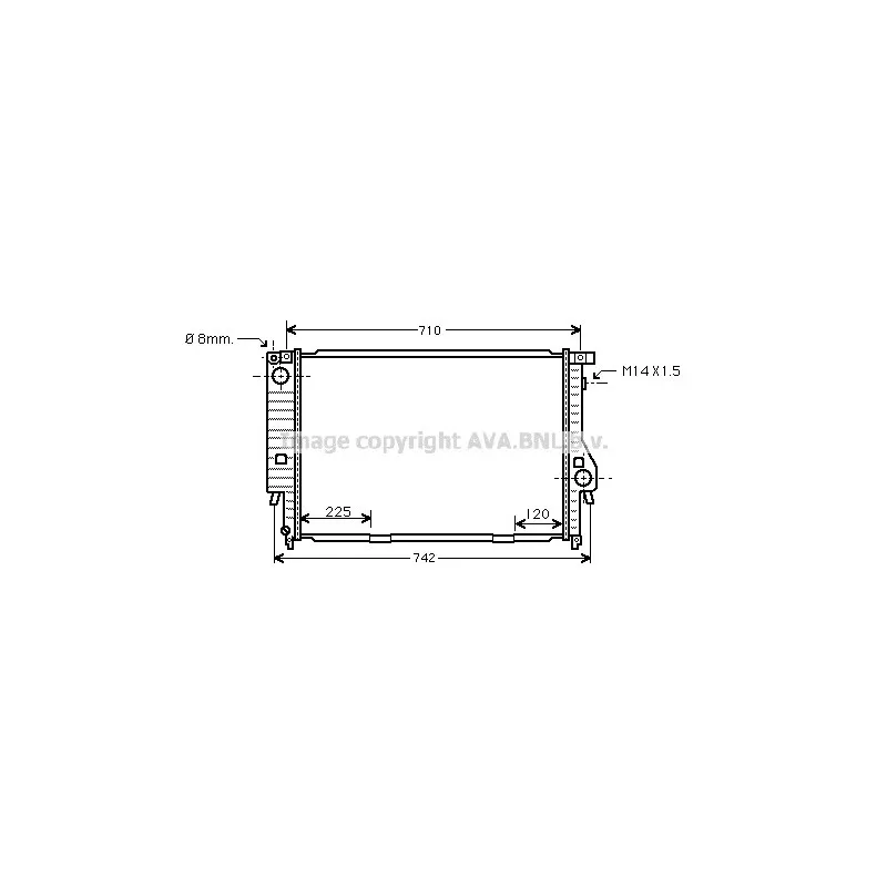 Radiateur, refroidissement du moteur AVA QUALITY COOLING BW2095