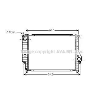 Radiateur, refroidissement du moteur AVA QUALITY COOLING BW2096
