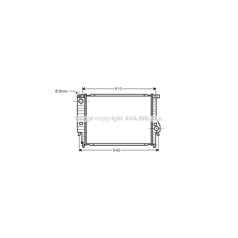 Radiateur, refroidissement du moteur AVA QUALITY COOLING BW2096