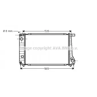Radiateur, refroidissement du moteur AVA QUALITY COOLING BW2103