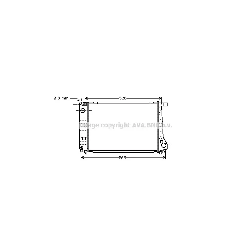 Radiateur, refroidissement du moteur AVA QUALITY COOLING BW2103