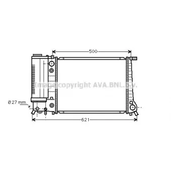 Radiateur, refroidissement du moteur AVA QUALITY COOLING BW2106